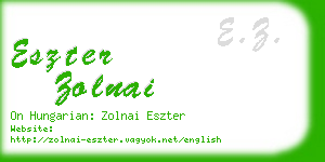 eszter zolnai business card